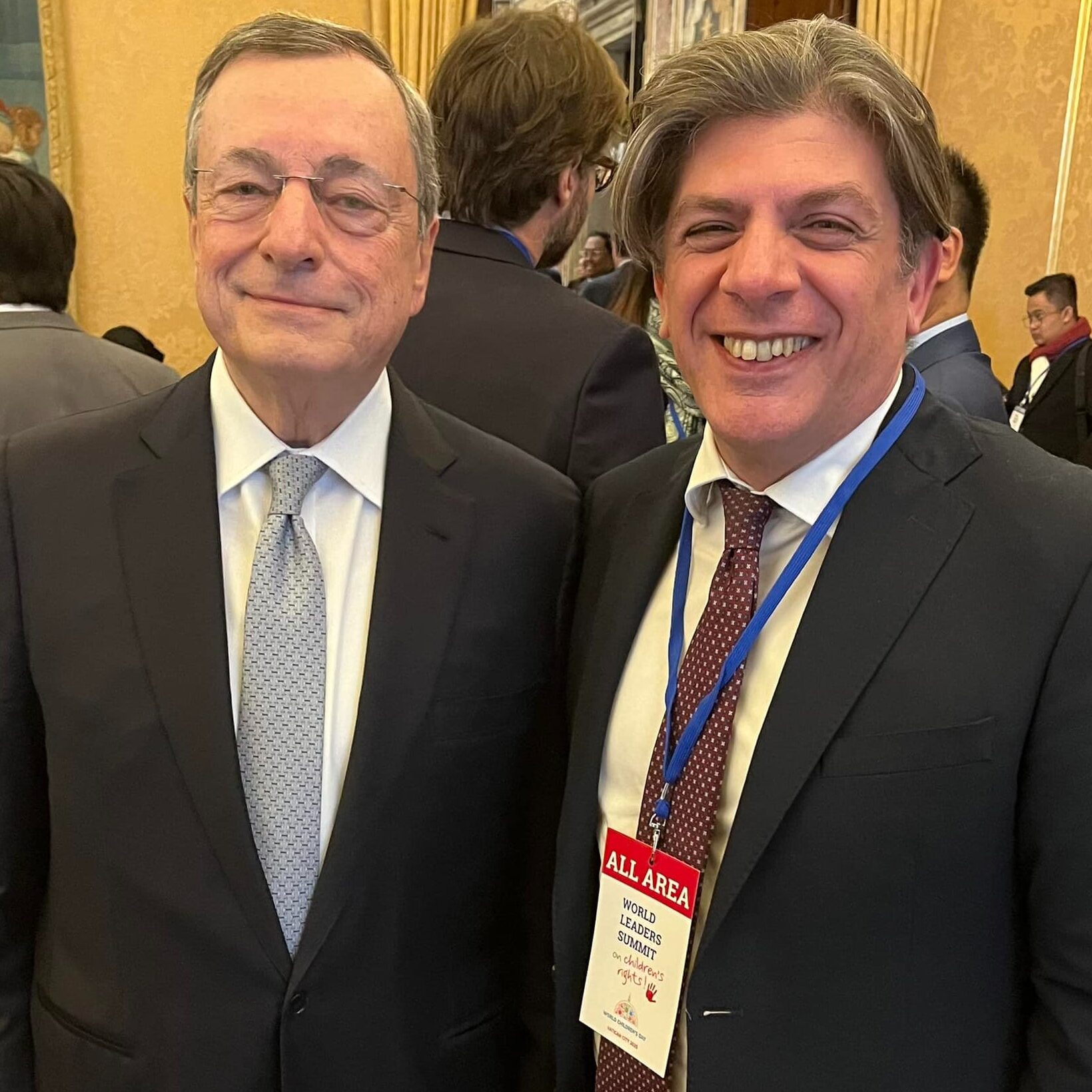 former Italian Prime Minister Mario Draghi and Enzo Cursio
